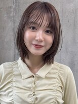 ガーデン 渋谷(GARDEN)&nbsp;ボブ　レイヤーボブ　ベージュカラー　シースルーバング