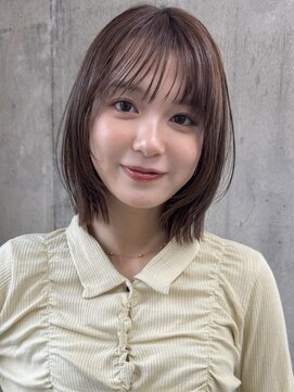 ガーデン 渋谷(GARDEN) ボブ レイヤーボブ ベージュカラー シースルーバング