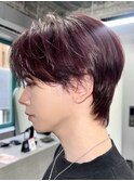 【AYUKI】ワインレッド×ナチュラルエンドカラー