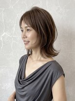インテグリ オオタ(INTEGRI oota)&nbsp;大人可愛い＊くびれレイヤーボブ×透明感ミルクティーベージュ