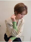 ◆ 【透明感】ハイトーンベージュ×大人ショート【新小岩】