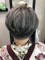 ヘアー ドア(HAIR DOOR)&nbsp;動きのあるショートボブに透明感のあるシルバーアッシュに！