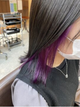 ピアスカラー ピンクパープル カラーバター L カプア 仙台駅前店 Kapua のヘアカタログ ホットペッパービューティー