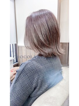 ショコラ 国立谷保(Chocolat) 切りっぱなしぱっつんボブ【ショコラオリジナル秋冬色カラー☆】