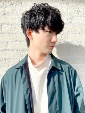 トップヘアーラウンジ 知立(TOP HAIR Lounge) BTS風シャドウパーマ/アッシュブラック/前髪パーマ