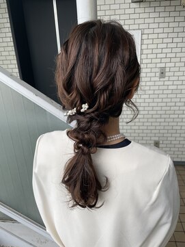 フェリーチェ(Felice) ローポニー 編みおろし ヘアセット 結婚式 成人式ヘア 振袖ヘア