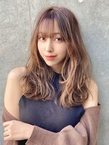 ユアーズ 青葉台店(youres)&nbsp;韓国レイヤーで美髪ロング　シースルー前髪　ゆる巻きスタイル