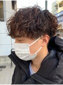 ツイストスパイラルパーマツイストパーマメンズパーマ刈り上げ