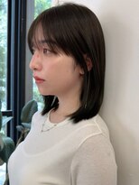 ハニーシブヤ(HONEY shibuya)&nbsp;大人可愛い20代30代40代おさまる肩ボブ×ダークグレージュ