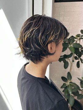 ステア ケース(stair case) ブリーチパーマショートヘア耳かけショート20代30代髪型