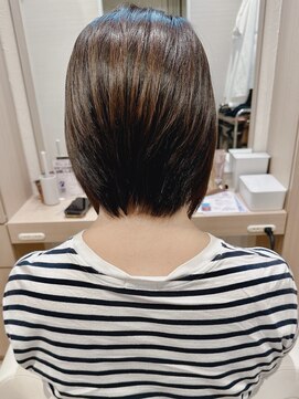 コーエン(cowen) 大人かわいい☆白髪染めを使用しない透明感たっぷりボブスタイル