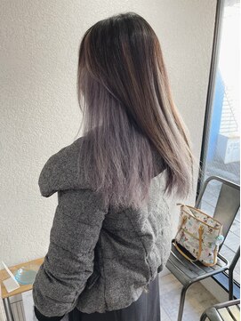 アジールヘア 所沢プロペ通り店(agir hair) インナーグレーシルバーロングレイヤー所沢新所沢