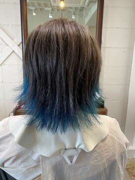 チャコア(chacoa) アクセント抜群ブルーインナーカラー