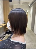 乾かすだけの切りっぱなしボブ