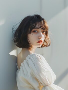 フレーム 博多店(FRAME) 顎下ボブ×ふんわりやわらかパーマ