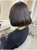 黒髪ボブルフネビージュ小顔ワンレン