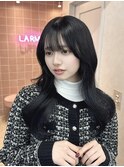 韓国前髪顔周り×くびれヘア【新宿/髪質改善】おくれ毛.小顔ヘア