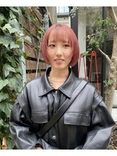 リサヘアーデザイン(RISA HAIR DESIGN) 天神/大名/赤坂/お顔周り似合わせ/ピンクオレンジカラー