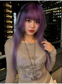 13931ブリーチ&ダブルカラーウルフレイヤーニュアンスカラー