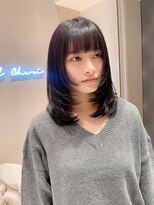 ロンドシェリ 仙台(Lond Cheri)&nbsp;レイヤーカットハッシュカット髪質改善縮毛矯正黒髪艶髪仙台