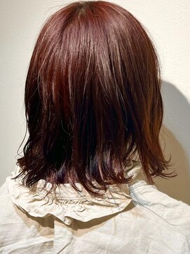 エイクス ヘア デザイン×美髪クリニック 千葉(AQs hair design) くびれヘア/アプリコットオレンジ/夏/髪質改善[千葉駅]