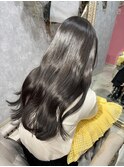 ブリーチなしの透明感グレージュ^^