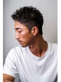 アップバング 短髪 鹿児島メンズ