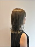ハイライト×透明感アッシュグレージュ