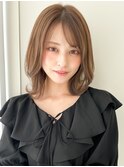 ★ワンカールデジタルパーマミニウルフホワイトグレージュミディ