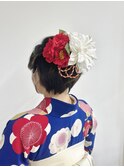 【BelleCoupes】岡本真由美　卒業式袴着付けヘアセット ショート