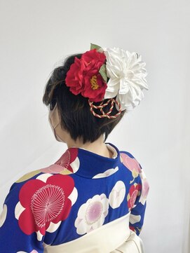 ベルクープス 天王寺店(Belle Coupes) 【BelleCoupes】岡本真由美　卒業式袴着付けヘアセット ショート