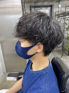 ロンドガルマン 名古屋(Lond GULLMAN) 【LondGULLMAN SAKURA】 波まき パーマ ウルフ メンズ