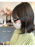 やわらかオリーブで透明感up!