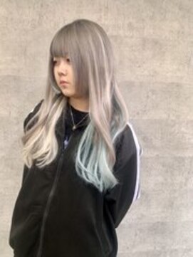 ディア(.eer) 【.eer/ディア】水色×ホワイトインナー/シールエクステ