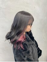 ファイブバイジエクト 堀江(FIVE by The Ect)&nbsp;インナーカラー　イヤリングカラー ピンクカラー インナーピンク