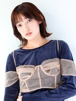 <丸山日向>うるつや透明感外ハネボブ/こっくりブラウン/地毛風◎