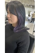 ラック(LUCK)&nbsp;切りっぱなしボブ/エアリーロング/美髪/ピンクブラウン/船橋韓国