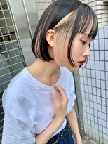 アッシュ 笹塚店(Ash)&nbsp;ミニウルフ/くすみブルー/イヤリングカラー/韓国ヘア[U24/笹塚]