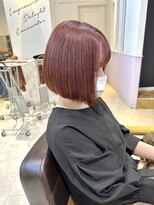 ヘアーメイクブランニュー セントラル 西大寺店(hair make Brand new central)&nbsp;ピンクベージュ　ミニボブ