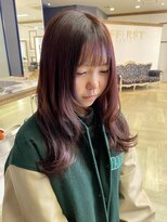 コワファースト 大分(COIFF1RST) レイヤー×ワインレッド