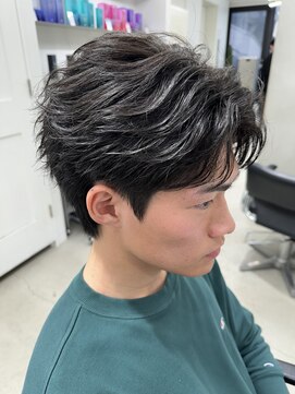 フィフス 名駅(fifth) 名古屋フェザーパーマ名駅センターパートフェザーショートメンズ