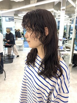 ブラウン(Brown) 前髪パーマ