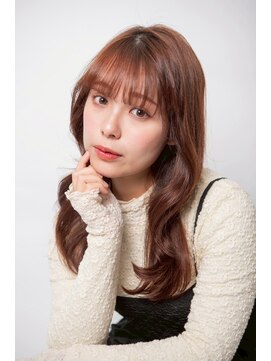 ルフュージュ バイ プロデュース 相模大野店(Refuge by Produce) レイヤーカット/韓国風巻き/アプリコットベージュ