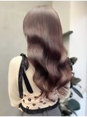 イメチェン小顔前髪外大人可愛いチェリーブラウン