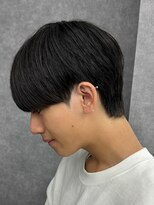 エルマーク 茨木(L-MARK) 黒髪マッシュナチュラルマッシュメンズヘア韓国ツーブロック
