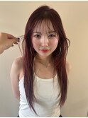ブリーチなしダブルカラーで【ボルドーカラー】