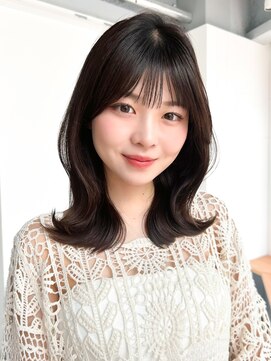 アイティーバイアルバム 八王子店(IT by ALBUM) 暗めカラー韓国ヘア顔周りレイヤーくびれミディ_F20976