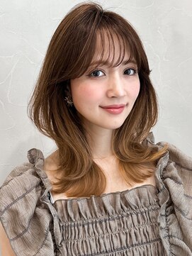 アグノス 青山(Agnos) セミディフェイスフレーミング艶感前髪愛されグランマッシュ