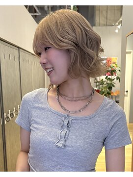 ジアン バイ ミルボン NU茶屋町+(GIEN by milbon) パーマ風ボブ/ゆるふわボブ/コテ巻きボブ