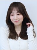 ナチュラルロング×透明感×ミルクティーベージュ
